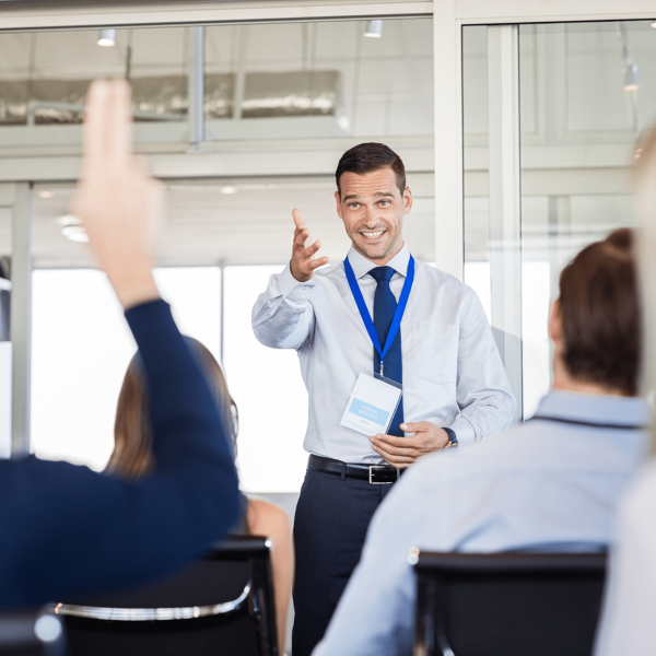 Man delivering training